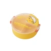 Cartoon round lunch boxes with compartments and tableware, children's and students' lunch boxes, fruit bento boxes, office workers' lunch boxes Item Picture